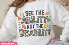 See the ability not PNG, Autism Sublimation PNG Product Image 2