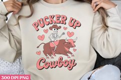 Pucker up cowboy PNG, Retro Valentine PNG Product Image 2