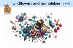 wildflowers, bumblebee Product Image 1