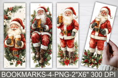Drinking Santa Printable Bookmarks Product Image 1
