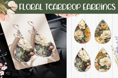 Vintage Flowers Earrings, Floral Teardrop Earring Designs Product Image 1