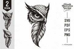 Owl &amp; Eagle Feather Silhouette Product Image 1