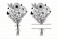 Floral Bouquet Svg, Flower Svg, Flower Monogram Svg Product Image 7