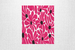 Bold Pink Floral Pattern Embroidery Design Product Image 1