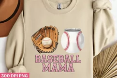 Baseball Mama PNG, Baseball Mama Sublimation PNG Product Image 1