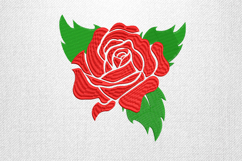 Blooming Red Rose Petal Embroidery Design File Product Image 1