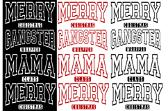 Merry gangster Christmas Svg, Festive Holiday Quote svg Product Image 1