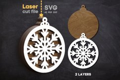 Christmas Ornament SVG laser cut file for Glowforge Product Image 2