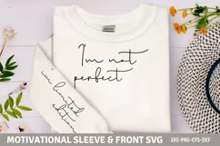 I'm not perfect i'm limited edition Sleeve SVG PNG Product Image 2