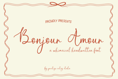 Whimsical Handwritten Style - Bonjour Amour Product Image 1
