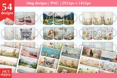 Felted 3d mug wrap, Spring mug sublimation, Mug bundle Product Image 1