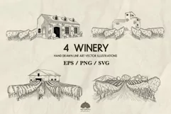 Vineyard and winery Svg Png Eps Product Image 1