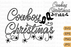 Cowboy Christmas SVG, PNG Cut file Cricut Printable Design Product Image 1