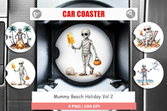 Car Coaster Mummy Beach Holiday Product Image 1