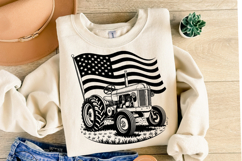USA Tractor Svg Design | Svg Cut Files | Shirt Svg Product Image 1