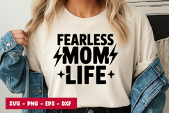 Fearless Mom Life Typography SVG PNG Product Image 1