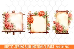 Rustic Spring Clipart, Vintage Spring Clipart Product Image 1