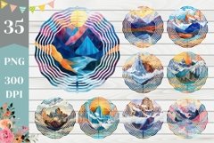 3D Mountains Wind Spinner, Nature Wind Spinner Bundle Product Image 1