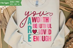 Self Love Valentine PNG Heart Christian | Valentine Quote Product Image 1