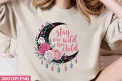 Stay Wild moon Child PNG, Magical Sublimation PNG Product Image 2
