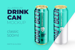 Classic 500ml Aluminium Can Mockup Product Image 1