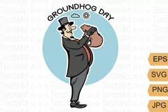 Happy Groundhog day SVG, PNG Groundhog Hamster Product Image 1