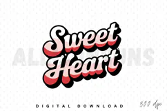Sweet Heart Sublimation PNG, Love Heart Sublimation PNG Product Image 1