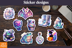 Halloween Mystical Sticker Iridescent Halloween sticker Product Image 1