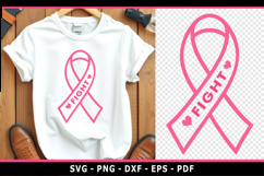 Fight cancer SVG, Breast Cancer Ribbon SVG, Cancer awareness Product Image 1