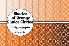 shades of Orange lattice circles digital papers Product Image 1
