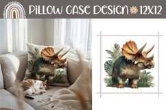 Dinosaur Pillow Design, Dino Pillow Sublimation Design Product Image 1