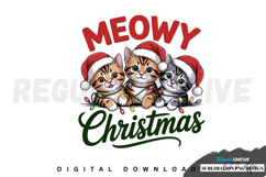 Christmas cat Mom PNG Retro Holiday Sublimation PNG Product Image 1