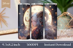 Capricorn Zodiac Sign Tumbler Wrap, Zodiac Sublimation Product Image 1