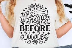 Dogs Before Dudes Svg, Funny Dog Mom Svg, Dog Lover Svg. Product Image 2