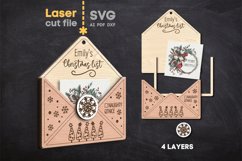 Christmas Envelope SVG laser cut file for Glowforge Product Image 2