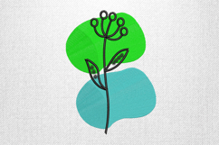 Modern Minimalist Botanical Embroidery Design Product Image 1