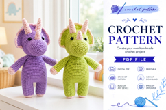 Triceratops Amigurumi Crochet Pattern PDF Product Image 1