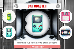 90s Tech &amp; Gadgets Car Coaster Product Image 1