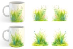 Mug sublimation design with illustration grass Product Image 3