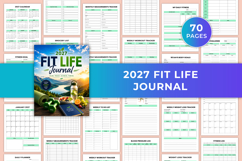 2027 Fit Life Journal | Fitness Planner &amp; Healthy Lifestyle Product Image 1