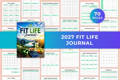 2027 Fit Life Journal | Fitness Planner & Healthy Lifestyle Product Image 1