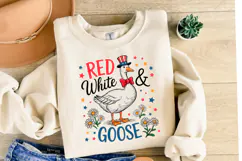 Red White and Goose Svg Design | 4th of july svg | Shirt Svg Product Image 2