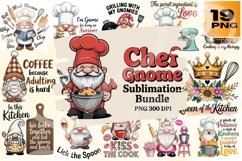 Kitchen Gnomies Chef Gnome Quotes &amp; Cooking Fun PNG Pack Product Image 1