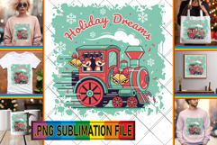 Whimsical Tote Bag Designs PNG, Christmas Product Image 1