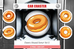 Car Coaster Glazed Donut Product Image 1