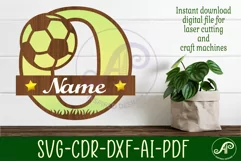 Football or Soccer Capital Monogram Letter O SVG Product Image 1