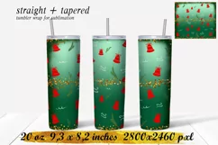 Christmas bell tumbler ,20 oz skinny tumbler sublimation Product Image 1