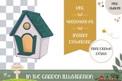 Hand Drawn Birdhouse Illustration, Cartoon Birdhouse PNG Product Image 1