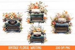 Vintage Floral Writing Clipart Product Image 1
