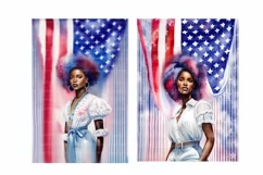 USA Independence Day Girls Clipart Set, 4th of July clipart Product Image 7